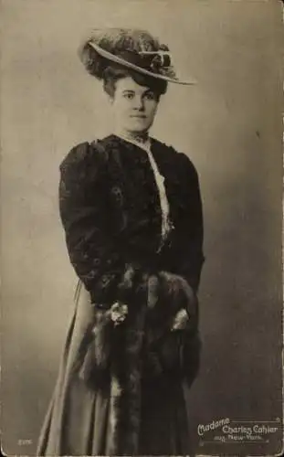 Ak Opernsängerin Madame Charles Cahier, Portrait
