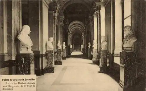 Ak Brüssel Brüssel, Justizpalast, Marmorgalerie