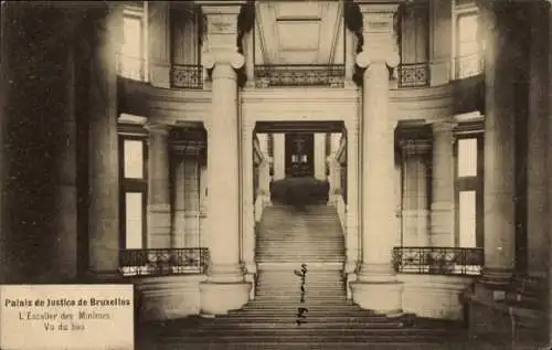Ak Brüssel Brüssel, Palais de Justice, Escalier des Minimes