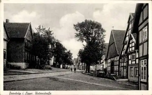 Ak Barntrup in Lippe, Unterestraße, Fachwerkhäuser