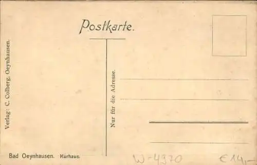 Ak Bad Oeynhausen in Westfalen, Kurhaus, Lesezimmer