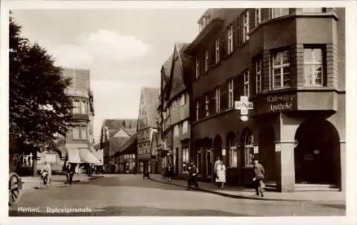 Ak Herford in Westfalen, Radewigerstraße, Apotheke, Geschäfte, Fahrräder