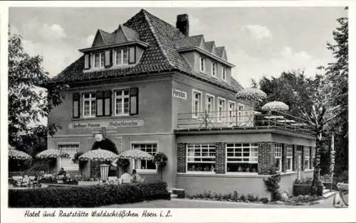 Ak Horn Bad Meinberg Nordrhein Westfalen, Hotel und Raststätte Waldschlösschen