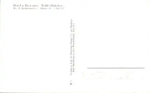 Ak Horn Bad Meinberg Nordrhein Westfalen, Hotel und Raststätte Waldschlösschen