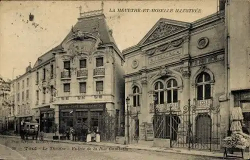 Ak Toul Meurthe et Moselle, Theater, Rue Gambetta