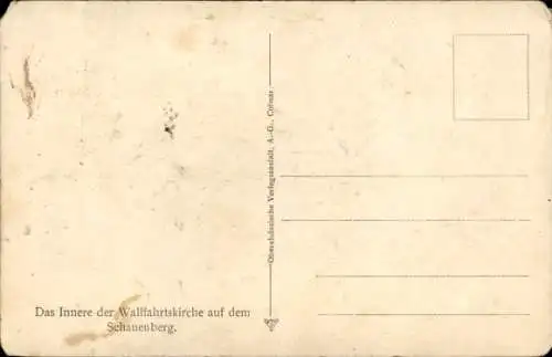 Ak Pfaffenheim Elsass Haut Rhin, Schauenberg, Wallfahrtskirche, Innenansicht