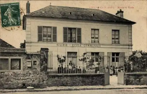 Ak Livilliers Val d’Oise, Rathaus und Schule