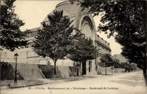 Ak Clichy Hauts de Seine, Boulevard de Lorraine, Niederlassung Printemps