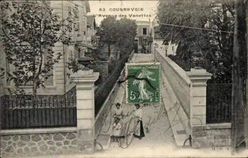 Ak Courbevoie Hauts de Seine, Avenue des Vanettes