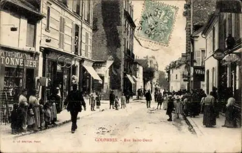 Ak Colombes Hauts de Seine, Rue Saint Denis