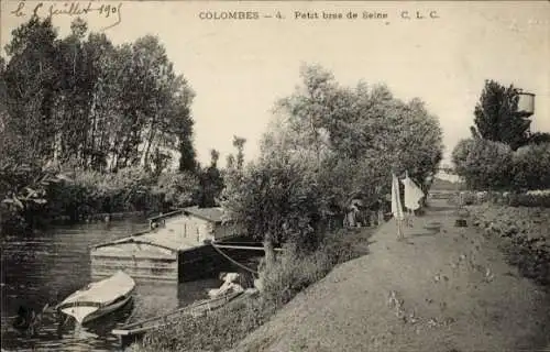 Ak Colombes Hauts de Seine, Petit Bras de la Seine