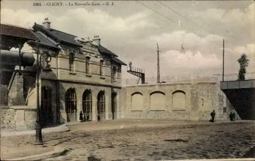 Ak Clichy Hauts de Seine, Gare