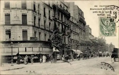 Ak Clichy Hauts de Seine, Boulevard National