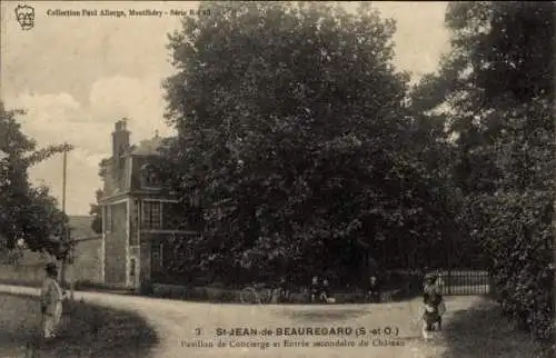 Ak Saint Jean de Beauregard Essonne, Pavillon de Concierge, Entree secondaire du Chateau