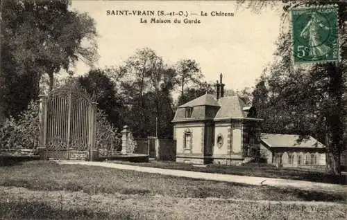 Ak Saint Vrain Essonne, Schloss, La Maison du Garde