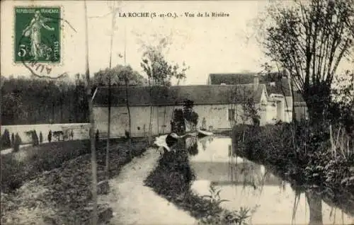 Ak La Roche Villebon Essonne, Vue de la Riviere