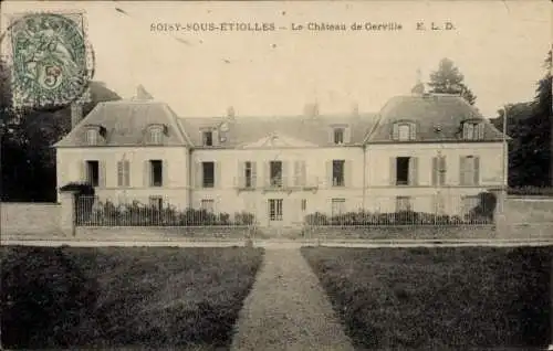 Ak Soisy sous Étiolles Soisy-sur-Seine Essonne, Schloss Gerville