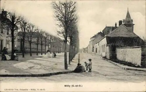 Ak Milly la Forêt Essonne, Allee