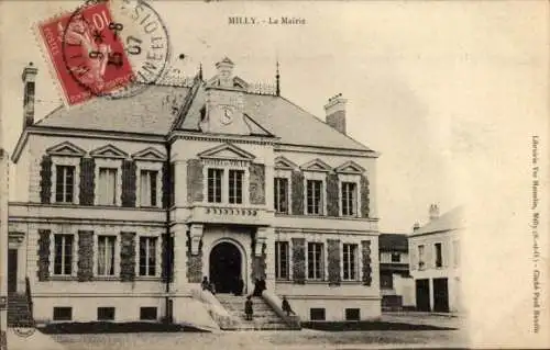 Ak Milly la Forêt Essonne, Rathaus