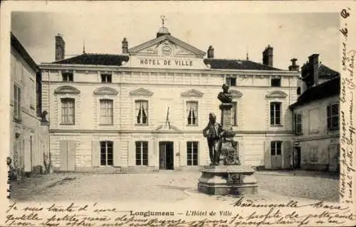 Ak Longjumeau Essonne, Rathaus, Denkmal