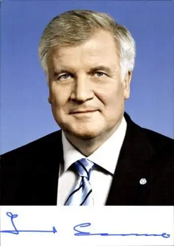 Foto Horst Seehofer, Bayerischer Ministerpräsident, Autogramm