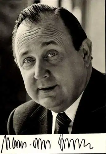 Foto Hans-Dietrich Genscher, Aussenminister, Portrait, Autogramm