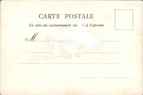 Litho Tunis Tunesien, Rade Carthage, Teilansicht der Stadt