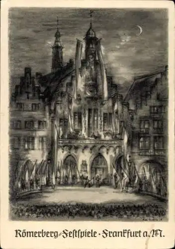 Künstler Ak Frankfurt am Main, Römerberg Festspiele 1938