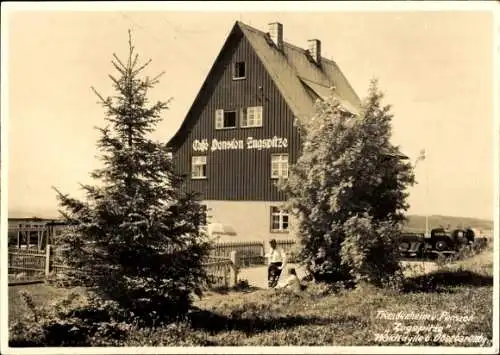Ak Waldidylle Oberbärenburg Altenberg, Café Pension Zugspitze, Fremdenheim