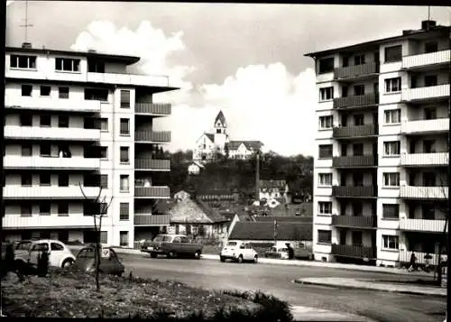 Ak Kelkheim im Taunus, Hochhäuser, Blick zum Kloster