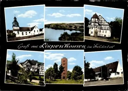 Ak Lispenhausen Rotenburg an der Fulda, Teilansichten, Fachwerkhäuser, Turm