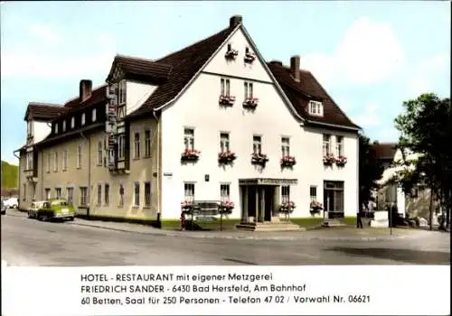 Ak Bad Hersfeld, Hotel Friedrich Sander, Am Bahnhof