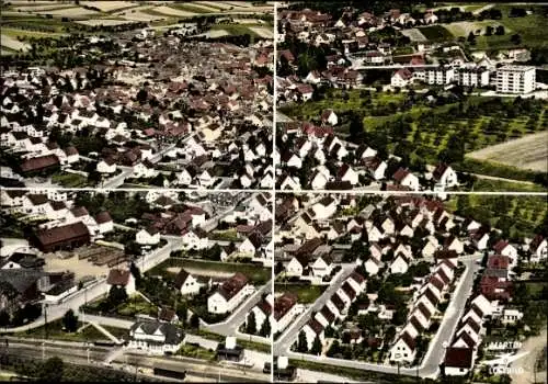 Ak Ostheim Nidderau in Hessen, Teilansichten, Wohnsiedlung, Fliegeraufnahme