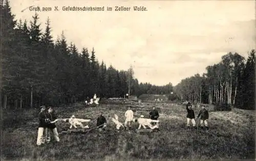 Ak Alt Zella Nossen in Sachsen, X. Gefechtsschießstand im Zellaer Wald