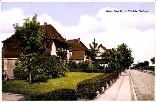 Ak Mücheln im Saalekreis, Siedlung der Grube Elise II
