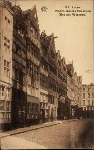Ak Anvers Antwerpen Flandern, Vieilles maisons flamandes