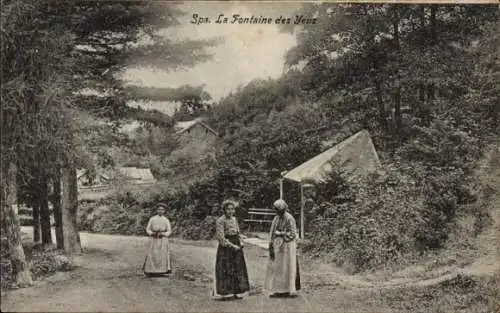 Ak Spa Wallonien Lüttich, Fontaine des Yeux