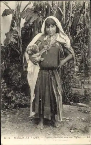 Ak Scenes et Types, Beduinenfrau mit ihrem Kind