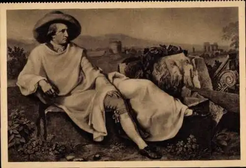 Künstler Ak Tischbein, Goethe in Italien