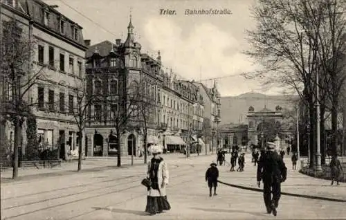 Ak Trier an der Mosel, Bahnhofstraße