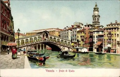 Litho Venezia Venedig Veneto, Ponte di Rialto