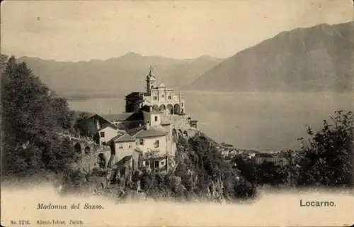 Ak Locarno Kanton Tessin Schweiz, Madonna del Sasso