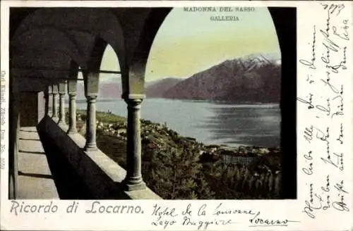 Ak Locarno Kanton Tessin Schweiz, Madonna del Sasso, Galleria