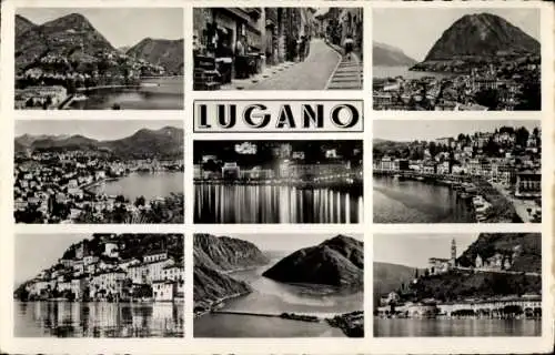 Ak Lugano Kanton Tessin Schweiz, Teilansichten