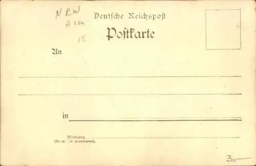 Litho Haaren Aachen, Ditzen's Hotel, Innenansicht