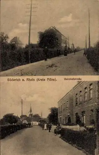 Ak Büderich Wesel am Niederrhein, Bahnhofstraße