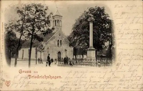 Ak Berlin Köpenick Friedrichshagen, Denkmal, Kirche