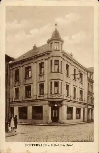 Ak Echternach Luxemburg, Hotel Excelsior, Rue de la Gare, Propr. Jos. Trierweiler