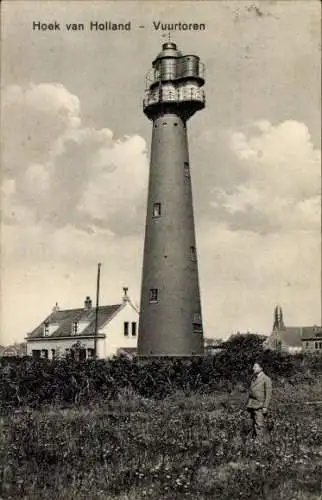 Ak Hoek van Holland Rotterdam Südholland Niederlande, Leuchtturm