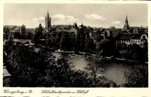 Ak Kaliningrad Königsberg Ostpreußen, Schlossteich, Schloss